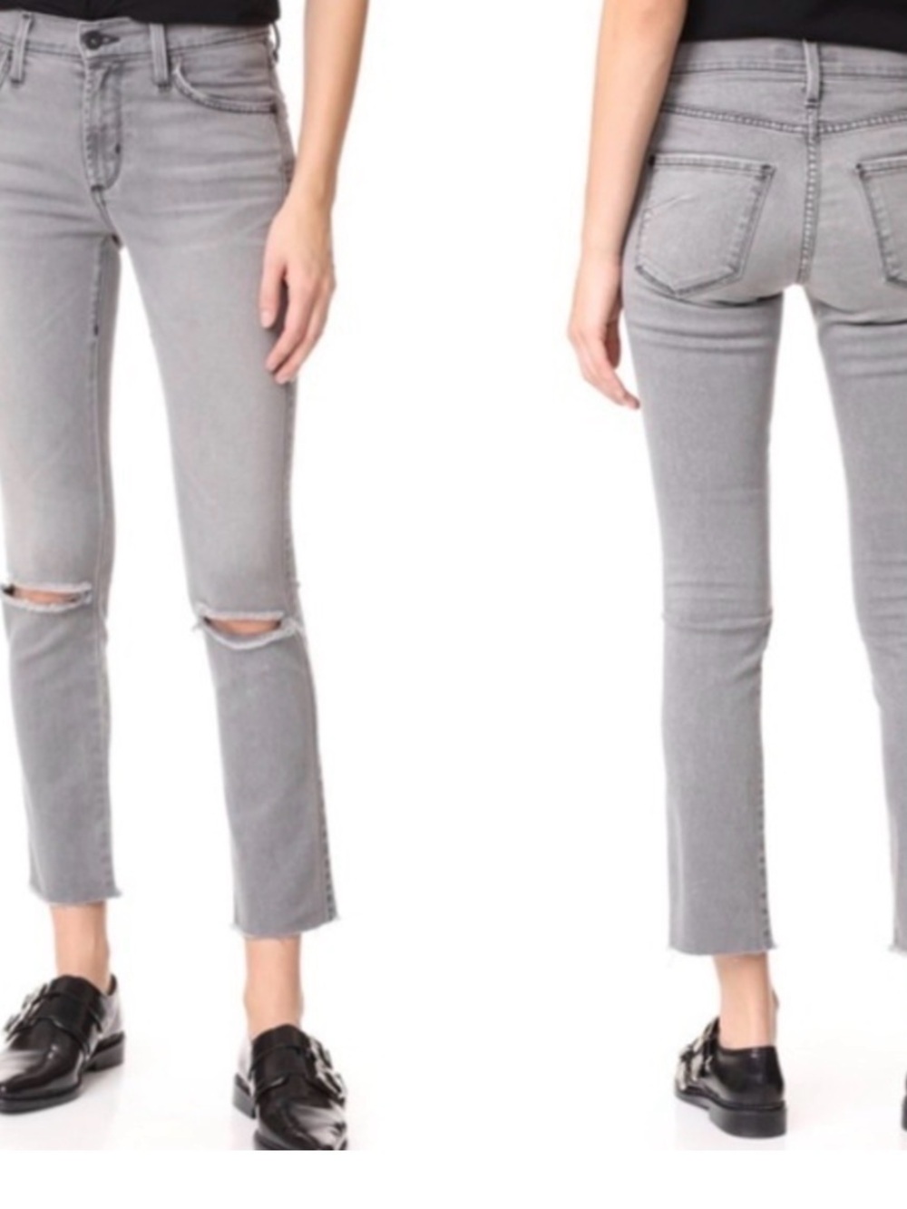 James‎ Jeans NWT 30 Gray Ankle Ciggy Cigarette Jeans Distressed